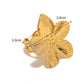 Boucles d'oreilles à tige fleur en acier inoxydable