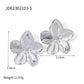 Boucles d'oreilles à tige fleur en acier inoxydable