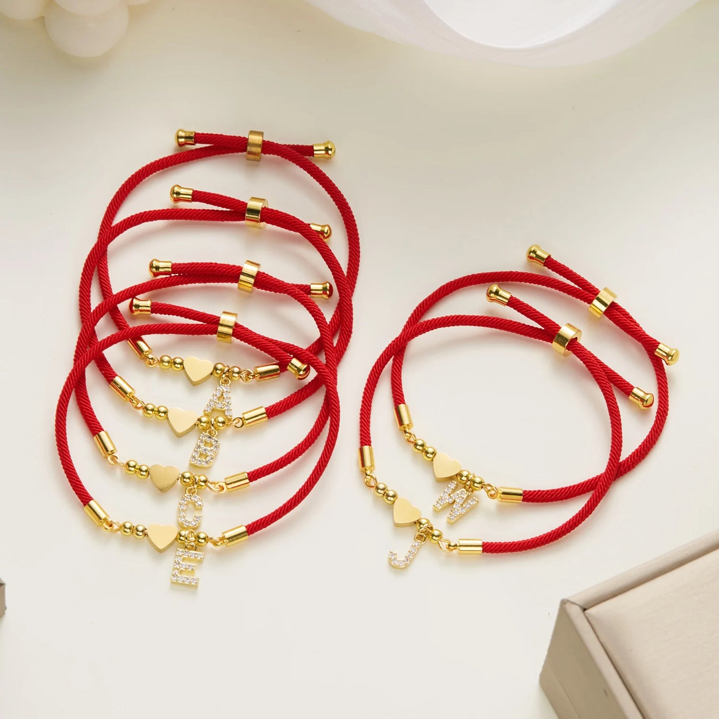 Bracelet initiale A-Z acier inoxydable