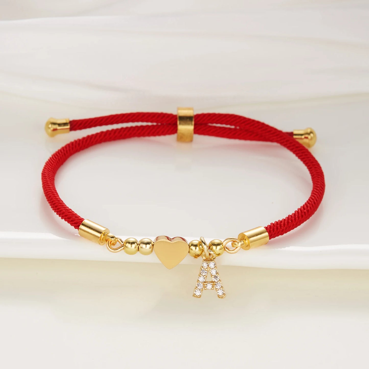 Bracelet initiale A-Z acier inoxydable
