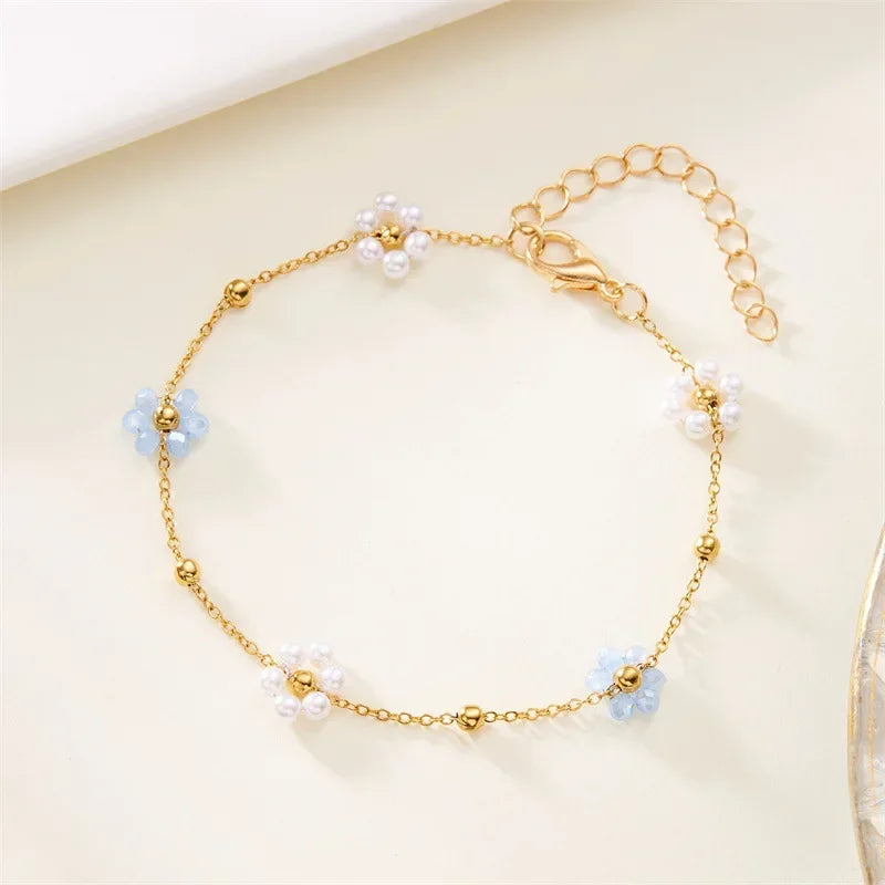 Colliers et  bracelets en cristal et perles