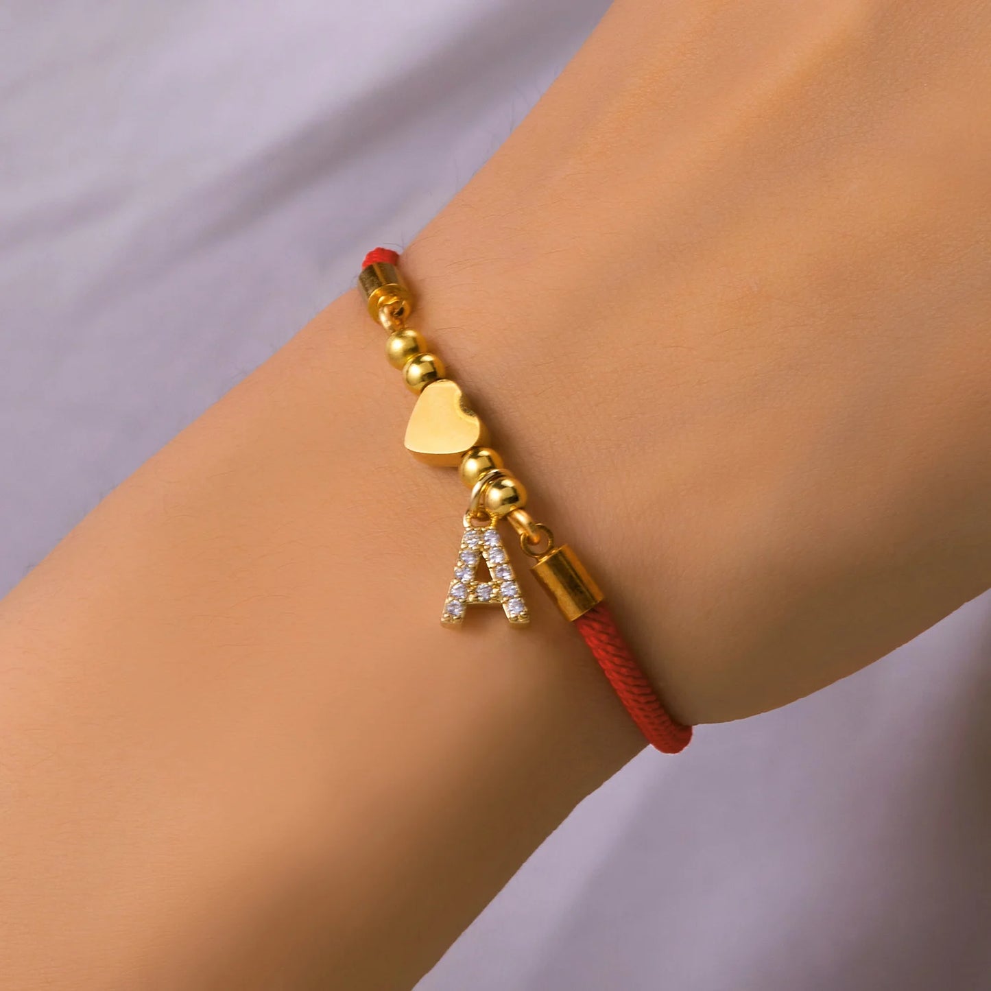 Bracelet initiale A-Z acier inoxydable