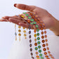 Collier tour de cou court  fleurs colorées douces