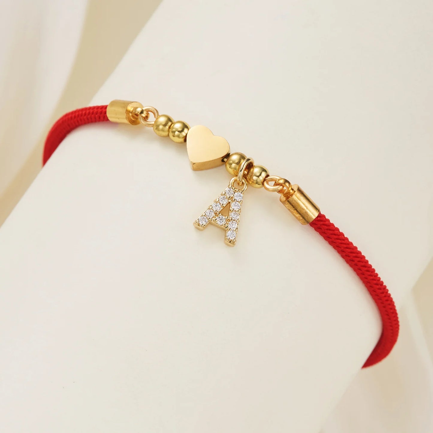 Bracelet initiale A-Z acier inoxydable