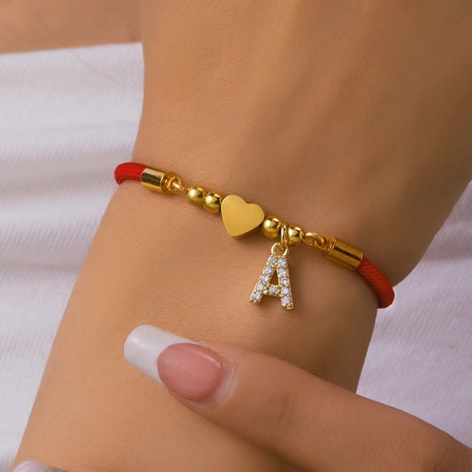 Bracelet initiale A-Z acier inoxydable