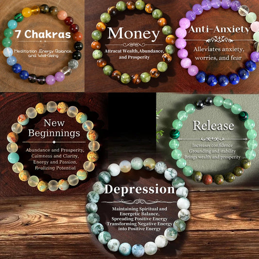 Bracelet de perles  en pierre naturelle